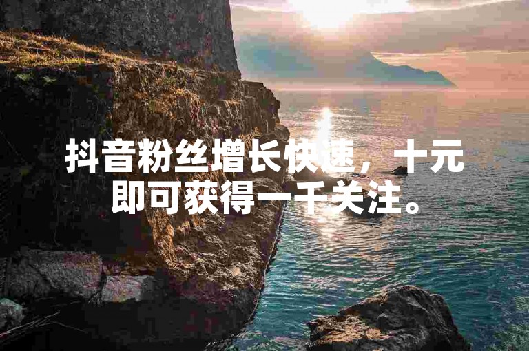抖音粉丝增长快速，十元即可获得一千关注。