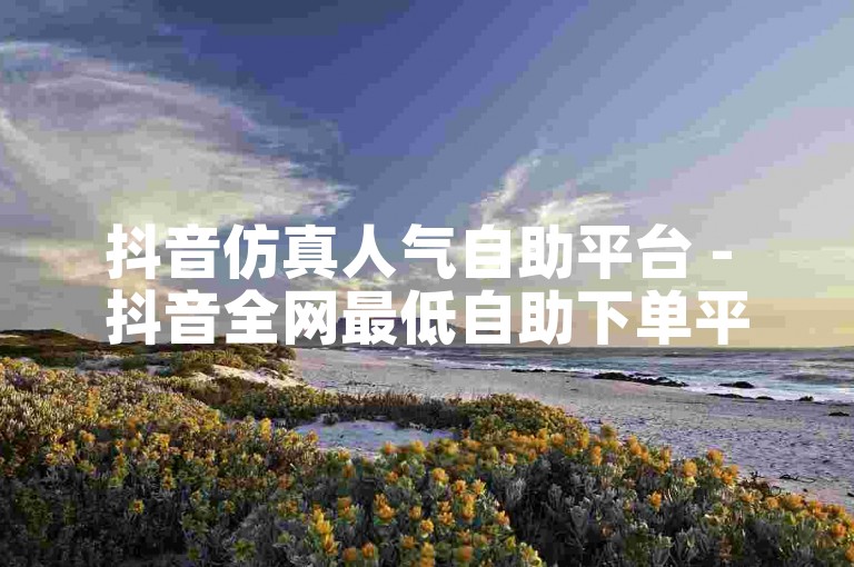 抖音仿真人气自助平台 - 抖音全网最低自助下单平台ks