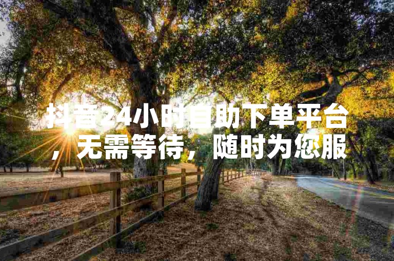 抖音24小时自助下单平台，无需等待，随时为您服务。
