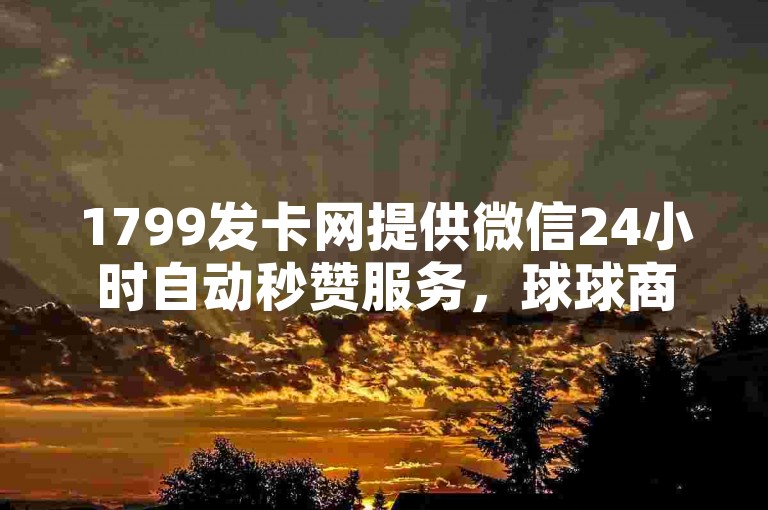 1799发卡网提供微信24小时自动秒赞服务，球球商城24小时自助下单网站，一块钱可购买100赞快手平台。