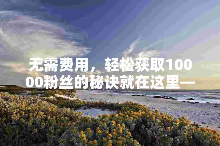 无需费用，轻松获取10000粉丝的秘诀就在这里——探索哔哩哔哩的自助服务平台，同时提升你的QQ空间人气。