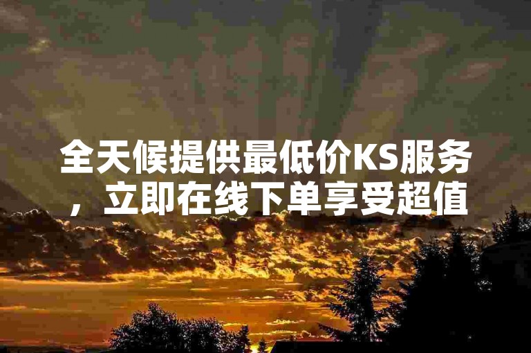全天候提供最低价KS服务，立即在线下单享受超值优惠！