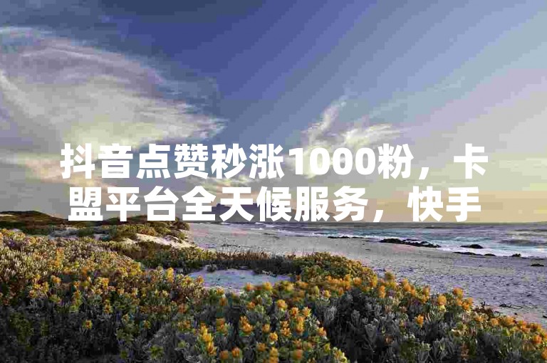 抖音点赞秒涨1000粉，卡盟平台全天候服务，快手视频播放量提升秘籍。