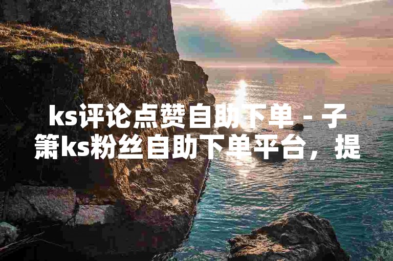ks评论点赞自助下单 - 子箫ks粉丝自助下单平台，提供便捷的服务。