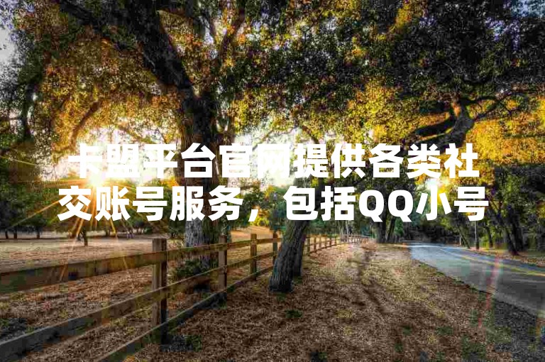 卡盟平台官网提供各类社交账号服务，包括QQ小号。