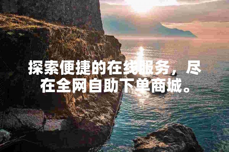 探索便捷的在线服务，尽在全网自助下单商城。