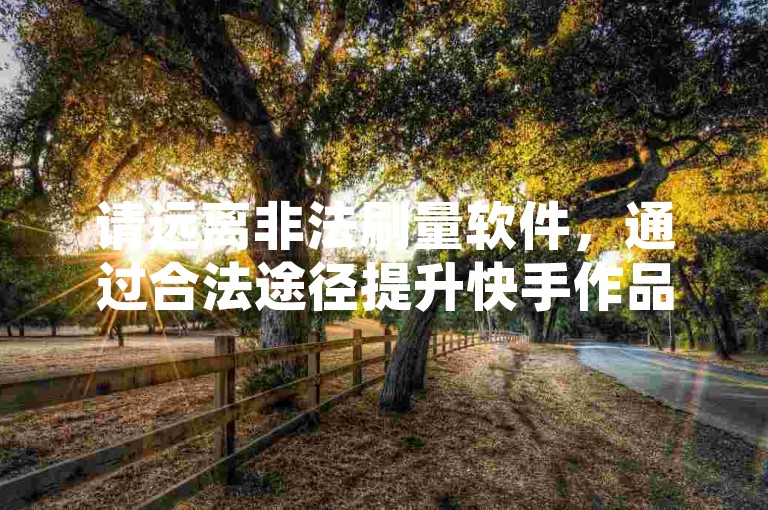 请远离非法刷量软件，通过合法途径提升快手作品的人气与曝光度。