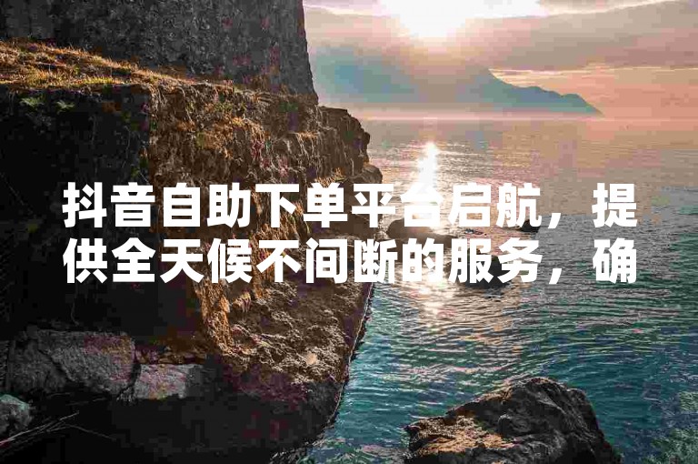 抖音自助下单平台启航，提供全天候不间断的服务，确保您的业务需求得到即时响应。