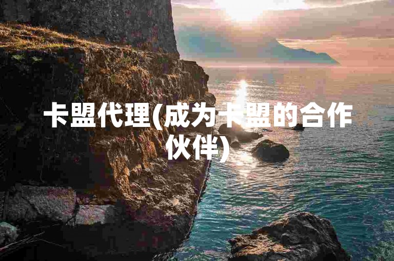 卡盟代理(成为卡盟的合作伙伴)