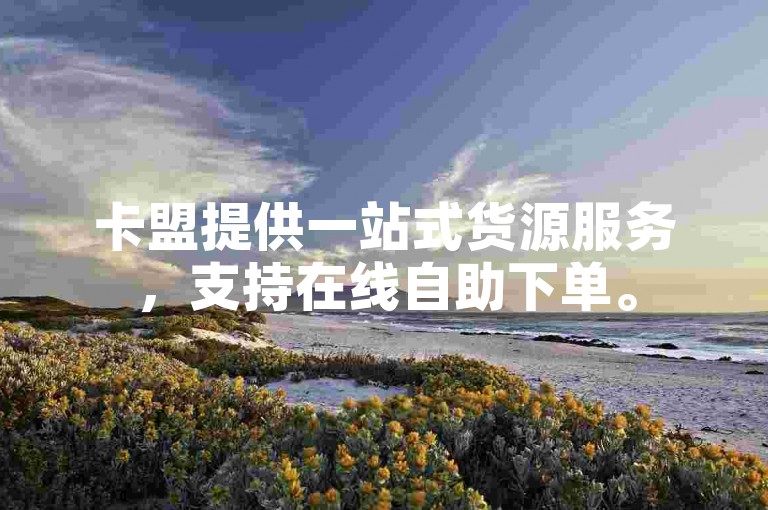 卡盟提供一站式货源服务，支持在线自助下单。