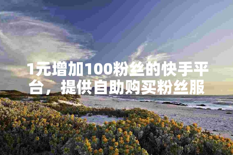 1元增加100粉丝的快手平台，提供自助购买粉丝服务。