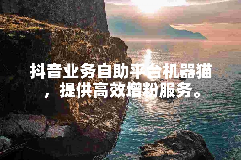 抖音业务自助平台机器猫，提供高效增粉服务。