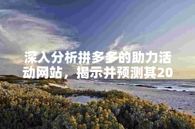 深入分析拼多多的助力活动网站，揭示并预测其2025年的发展趋势。