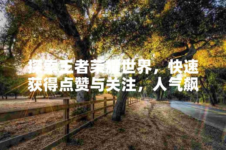 探索王者荣耀世界，快速获得点赞与关注，人气飙升攻略大公开。