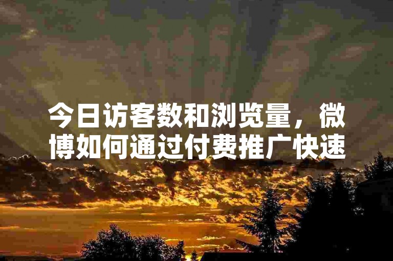 今日访客数和浏览量，微博如何通过付费推广快速增加粉丝至1000人 - 免费获取10个微信朋友圈点赞 - 两元即可获得1000个抖音赞立即到账。