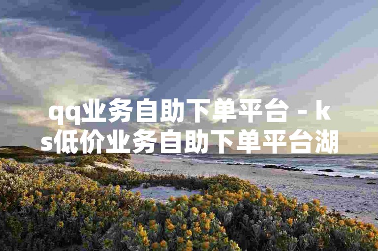 qq业务自助下单平台 - ks低价业务自助下单平台湖南