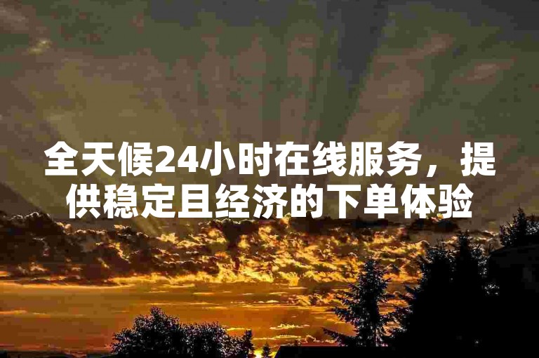 全天候24小时在线服务，提供稳定且经济的下单体验。