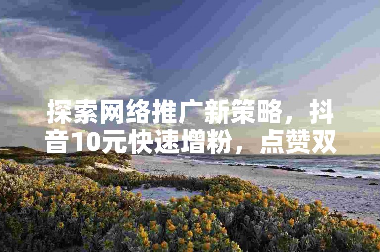 探索网络推广新策略，抖音10元快速增粉，点赞双击播放仅需0.01元，快手自动生成评论点赞，B站播放量自助平台低价高效。