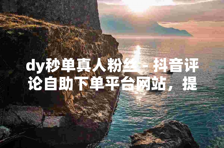 dy秒单真人粉丝 - 抖音评论自助下单平台网站，提供快速增加真实粉丝的服务。