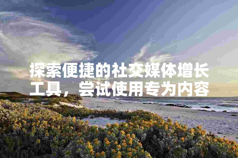 探索便捷的社交媒体增长工具，尝试使用专为内容创作者设计的微博粉丝快速增加服务。