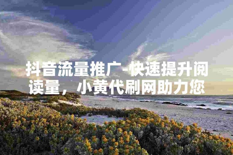 抖音流量推广-快速提升阅读量，小黄代刷网助力您的账号增长。