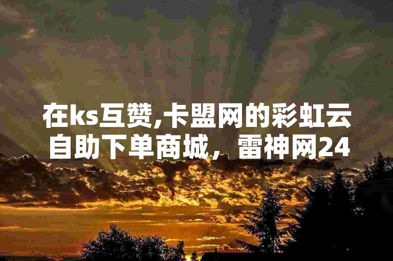 在ks互赞,卡盟网的彩虹云自助下单商城，雷神网24小时秒单业务平台始终提供高效的服务。