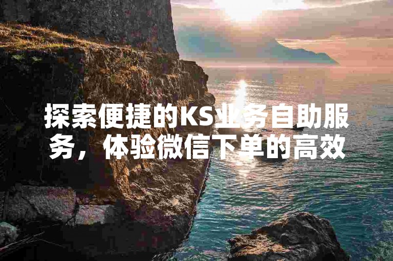 探索便捷的KS业务自助服务，体验微信下单的高效与便捷。