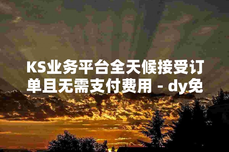 KS业务平台全天候接受订单且无需支付费用 - dy免费播放量网站，提供全网最低价格的点赞服务。