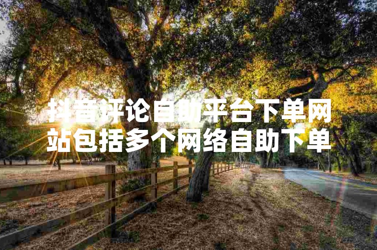 抖音评论自助平台下单网站包括多个网络自助下单平台，其中快手是其中一个选项。