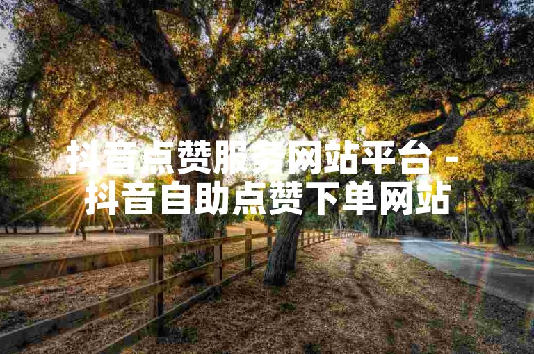 抖音点赞服务网站平台 - 抖音自助点赞下单网站