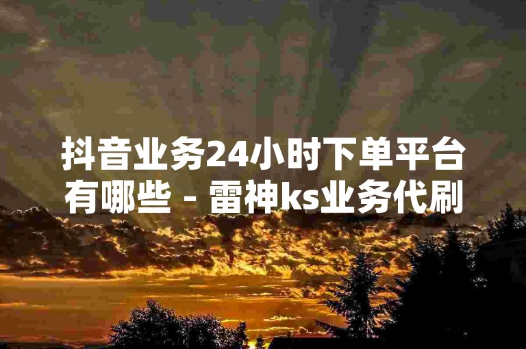 抖音业务24小时下单平台有哪些 - 雷神ks业务代刷低价ks,dy赞自助下单24小时。