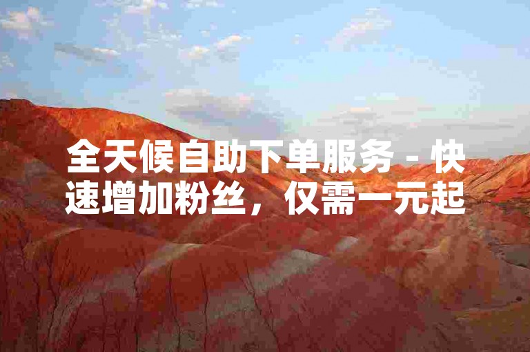 全天候自助下单服务 - 快速增加粉丝，仅需一元起。