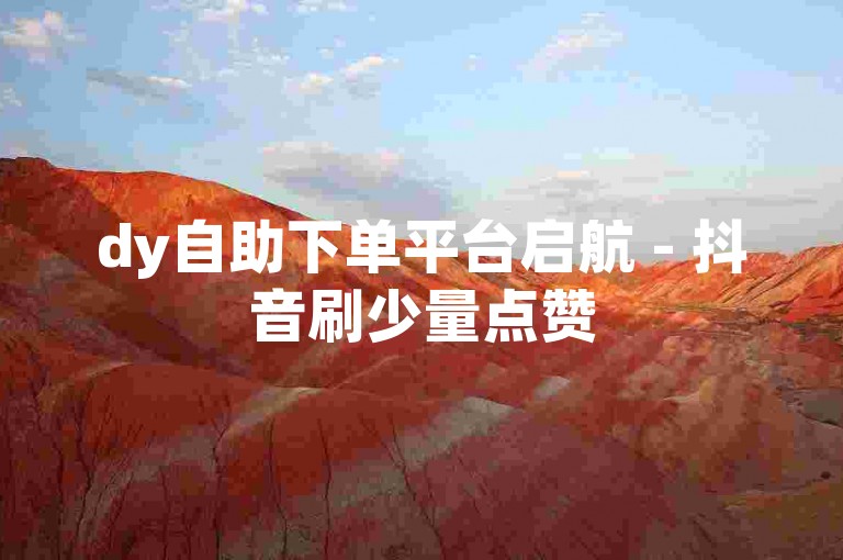 dy自助下单平台启航 - 抖音刷少量点赞