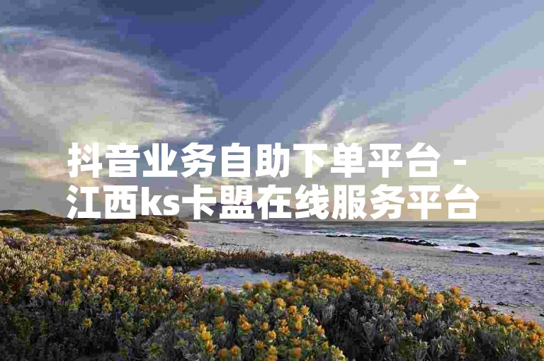 抖音业务自助下单平台 - 江西ks卡盟在线服务平台