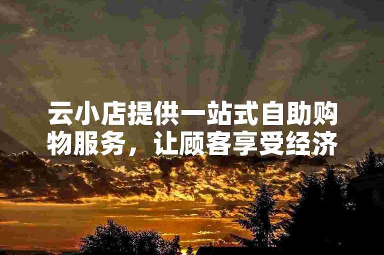 云小店提供一站式自助购物服务，让顾客享受经济实惠的便捷体验。