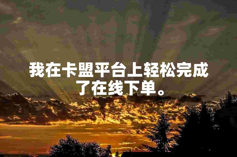 我在卡盟平台上轻松完成了在线下单。