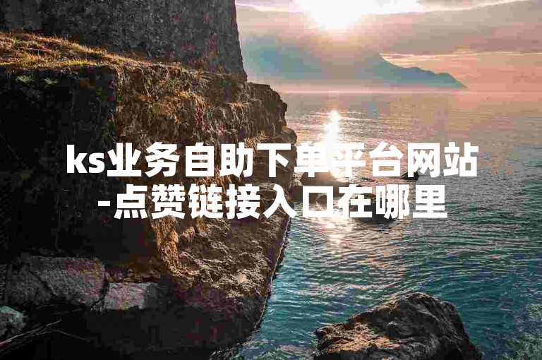 ks业务自助下单平台网站-点赞链接入口在哪里