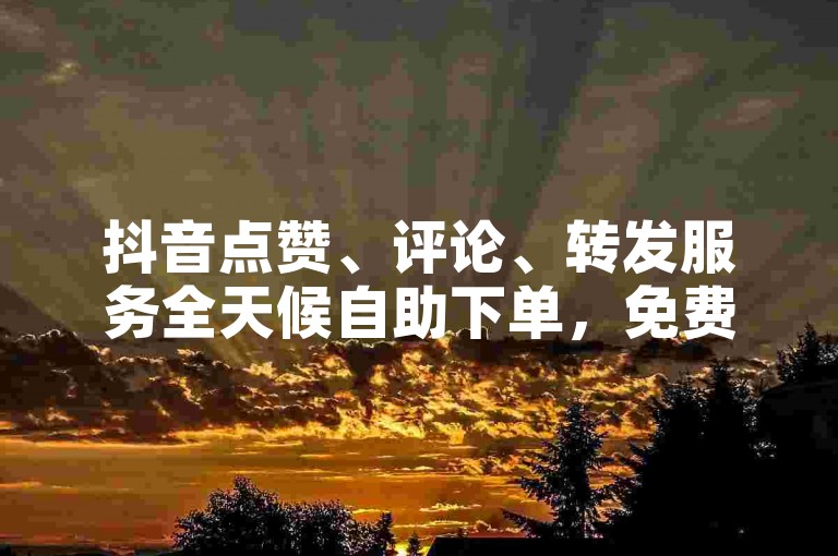 抖音点赞、评论、转发服务全天候自助下单，免费体验 - 抖音互动助手软件免费下载 - 星辉云商城官网。