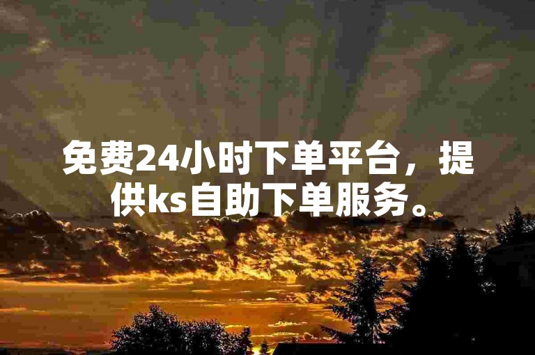 免费24小时下单平台，提供ks自助下单服务。