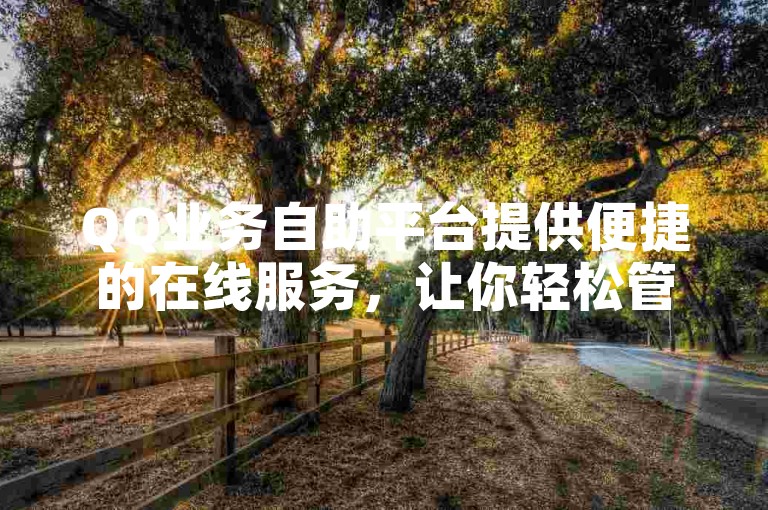 QQ业务自助平台提供便捷的在线服务，让你轻松管理账户。