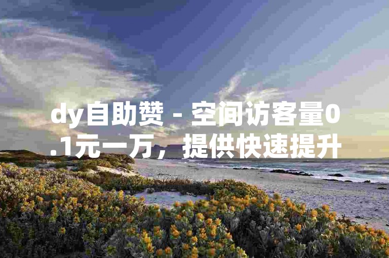 dy自助赞 - 空间访客量0.1元一万，提供快速提升人气的服务。