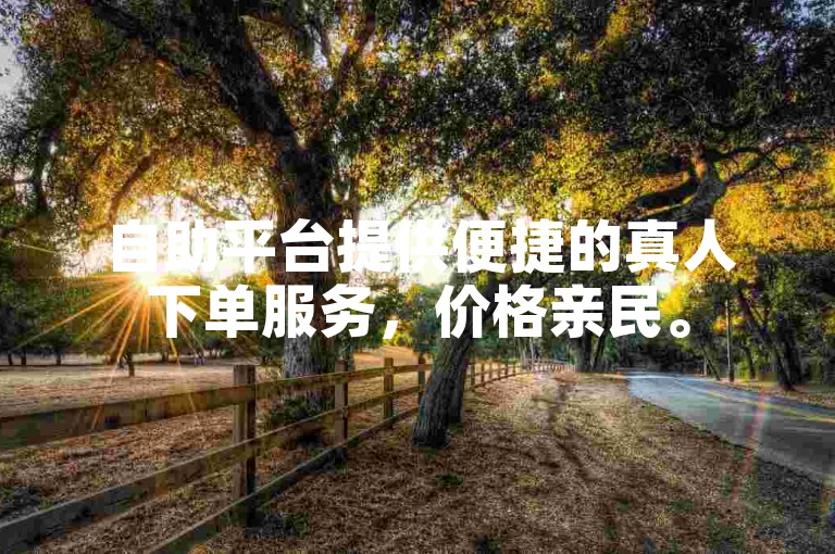自助平台提供便捷的真人下单服务，价格亲民。