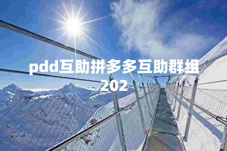 pdd互助拼多多互助群组2025最新动态