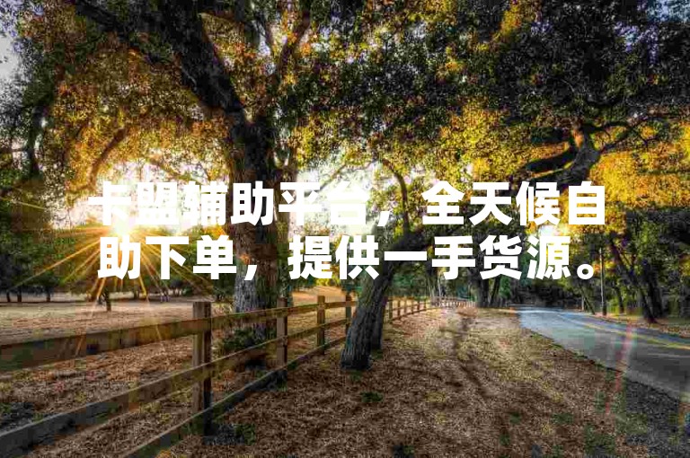 卡盟辅助平台，全天候自助下单，提供一手货源。