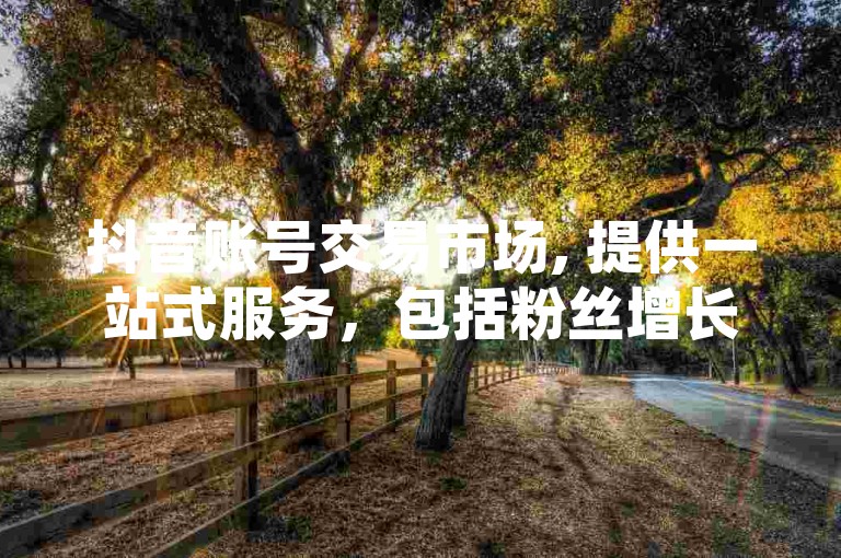 抖音账号交易市场, 提供一站式服务，包括粉丝增长和点赞服务 - 在线充值系统，快速安全。
