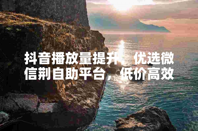 抖音播放量提升，优选微信荆自助平台，低价高效。
