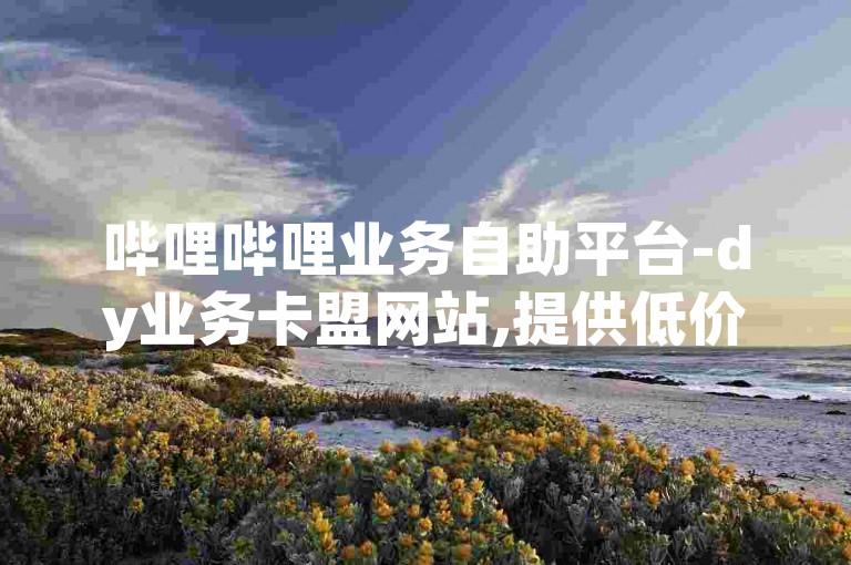 哔哩哔哩业务自助平台-dy业务卡盟网站,提供低价自助下单服务