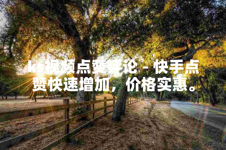 ks视频点赞评论 - 快手点赞快速增加，价格实惠。