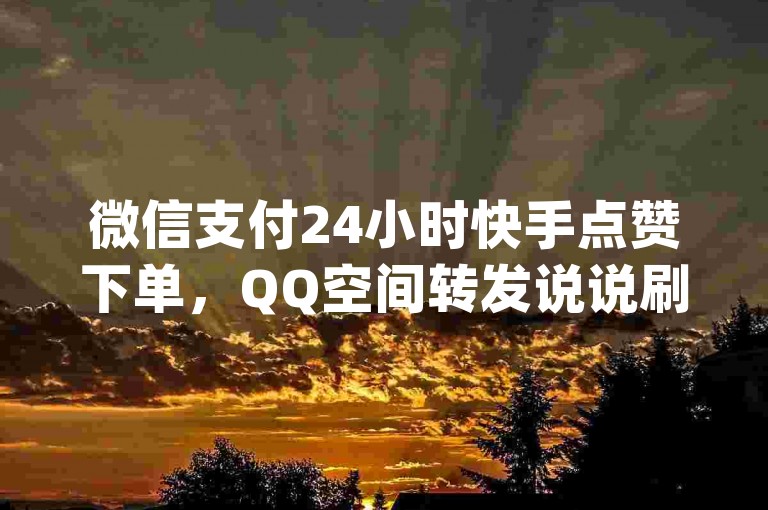 微信支付24小时快手点赞下单，QQ空间转发说说刷赞 - Ks真人点赞服务 - 独家q币充值平台卡盟揭秘。