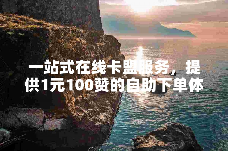 一站式在线卡盟服务，提供1元100赞的自助下单体验。